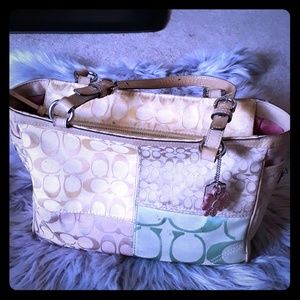 Beautiful Summer Coach Tote- Medium